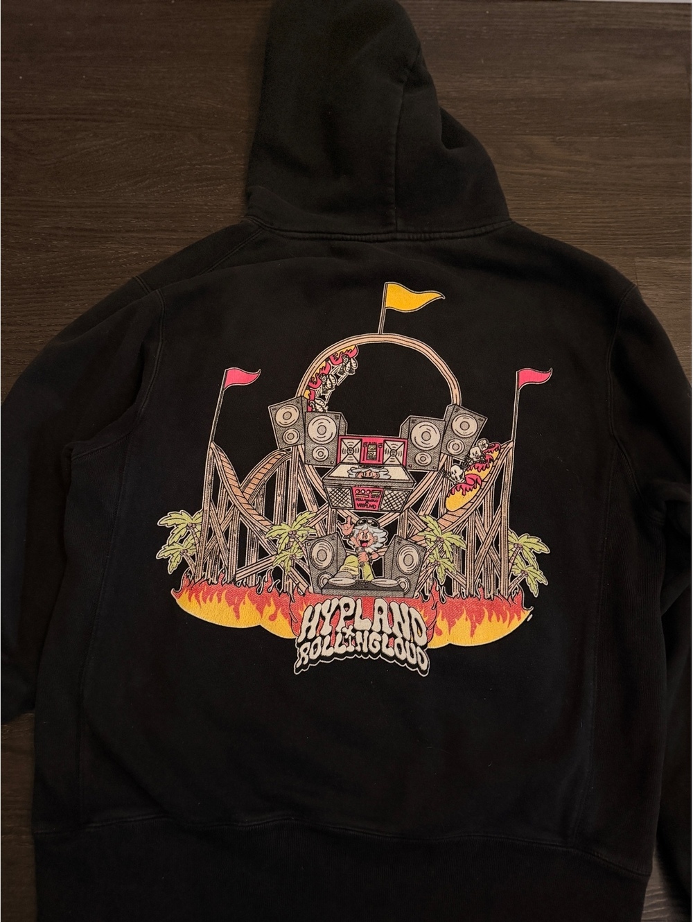 Hypland x Rolling Loud Coaster Black Hoodie Size M